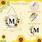 Sunflower Decor Monogram Letter M Wreaths for Front Door Wreath Wooden Welcome Sign for Front Door Decor Floral Last Name Initial House Warming Summer Porch Rustic Wall Home Kitchen Decorations